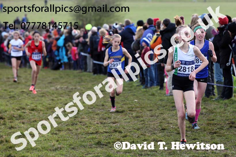 Girls under-13s 2019 British Athletics Inter Counties Cross Country, Prestwood Hall, Loughborough. Photo:  David T. Hewitson/Sports for All Pics